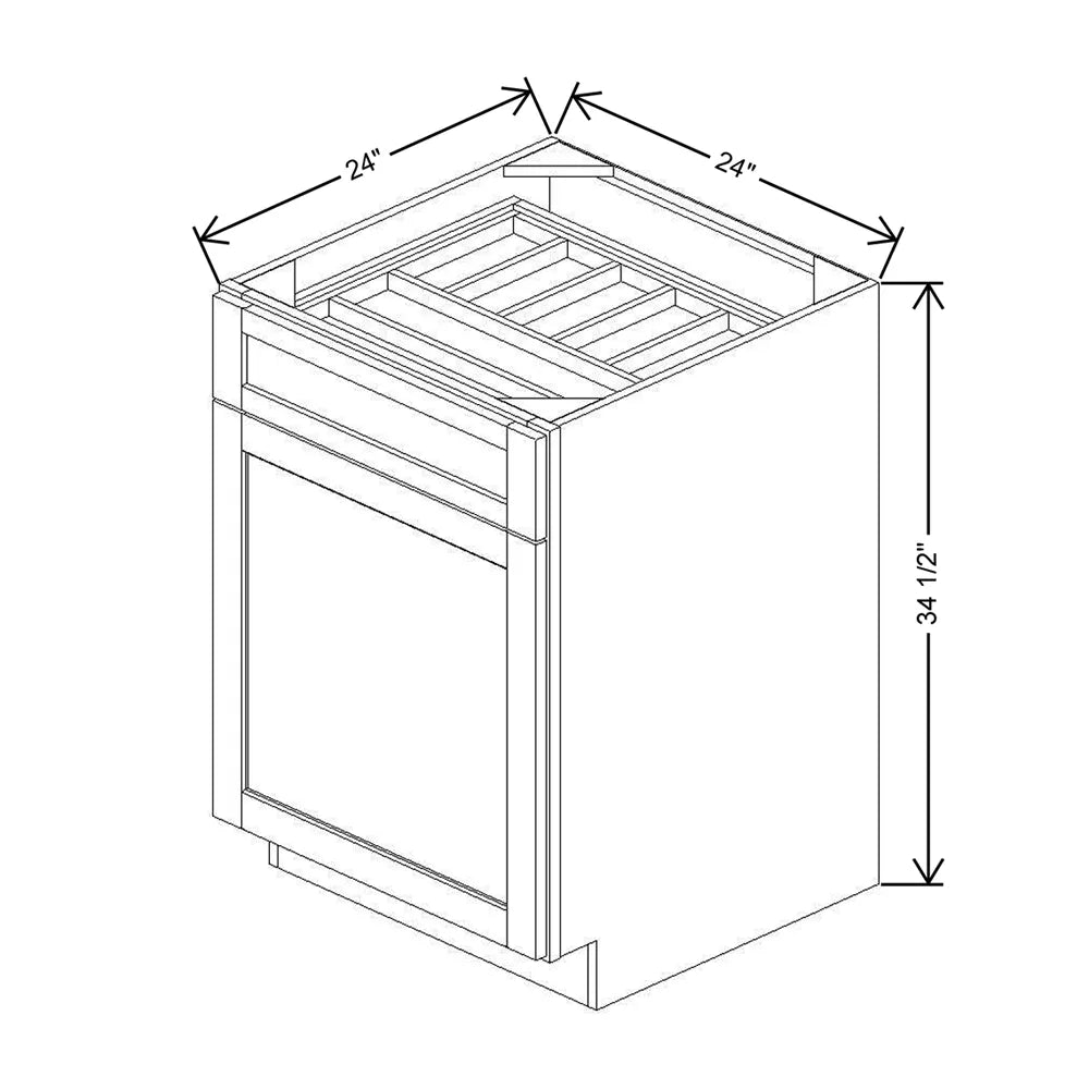 24" W Single Door Base Cabinet With F/I WTCDAK