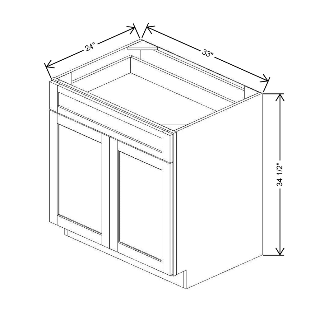 33" W Base Cabinet With Two DROTCC