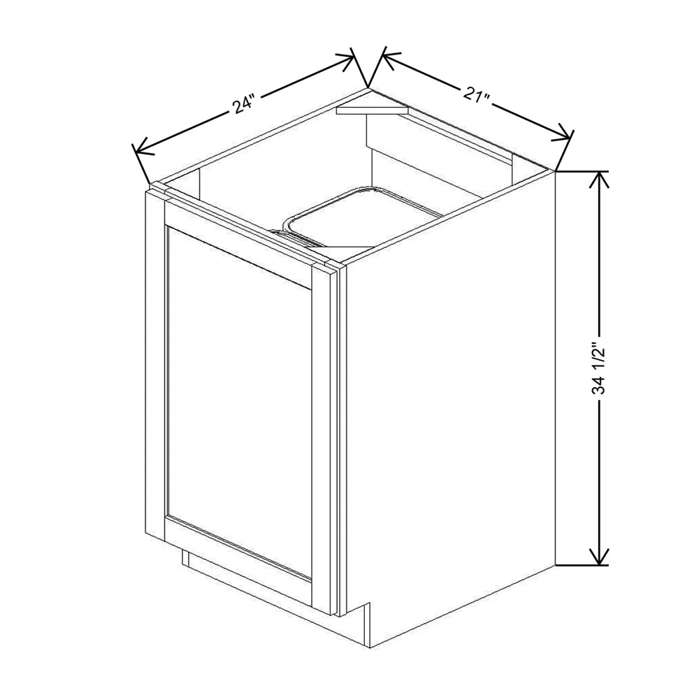 21" W Wastebasket Cabinet BWBB21-2 FH CC
