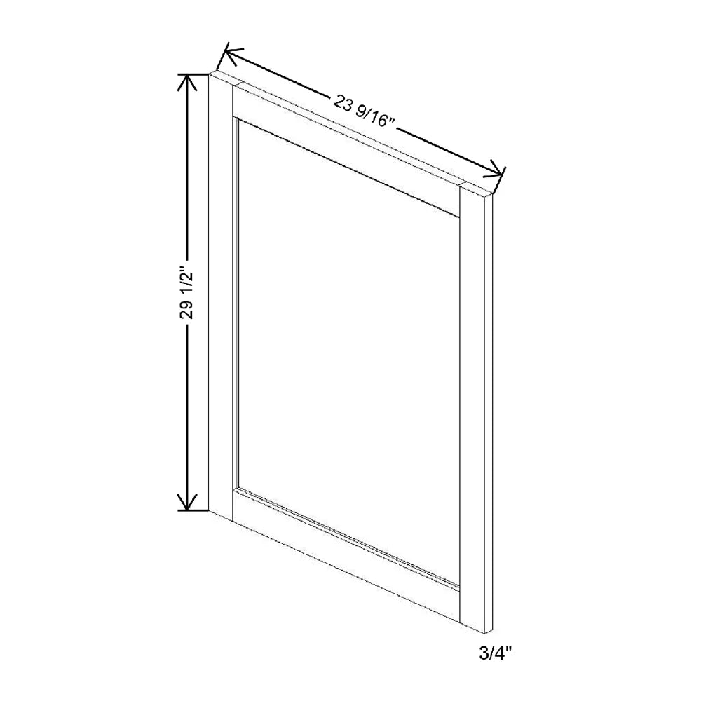 3/4" W X 29 1/2" H X 23 9/16" D Base Decorator Matching Door