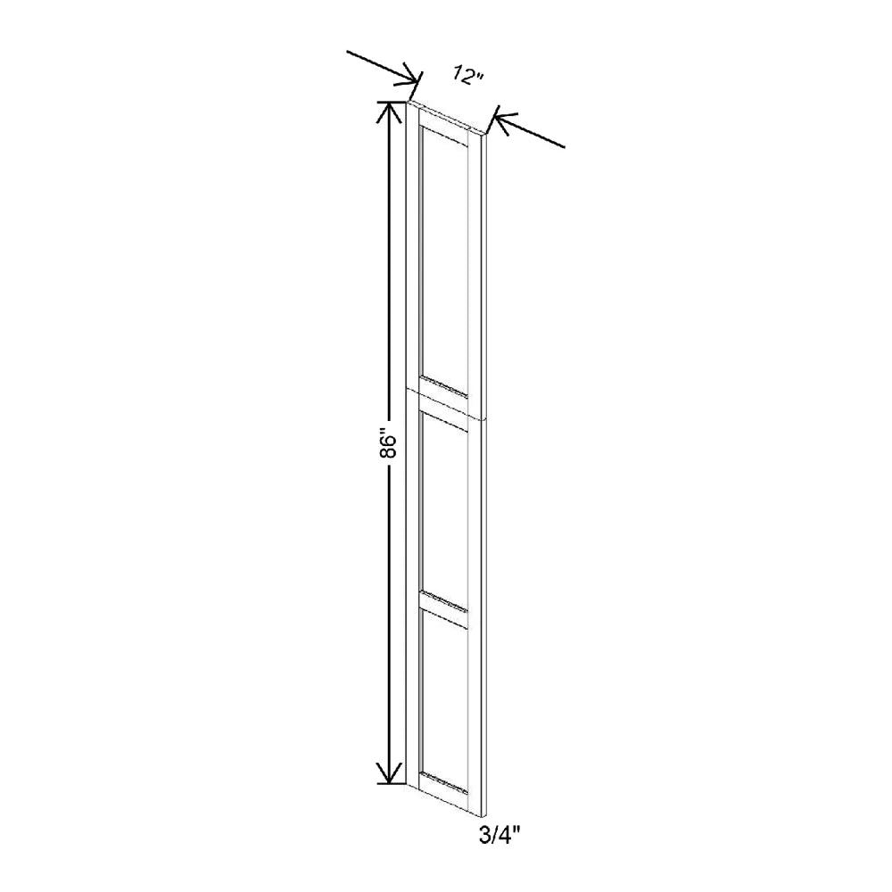 3/4" W X 86" H X 12" D Tall Decorator Matching Doors
