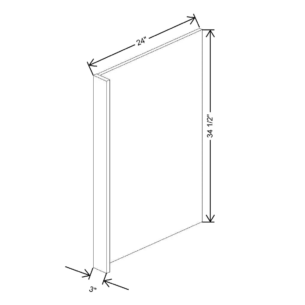 3" W X 34 1/2" H X 24" D Dishwasher Return