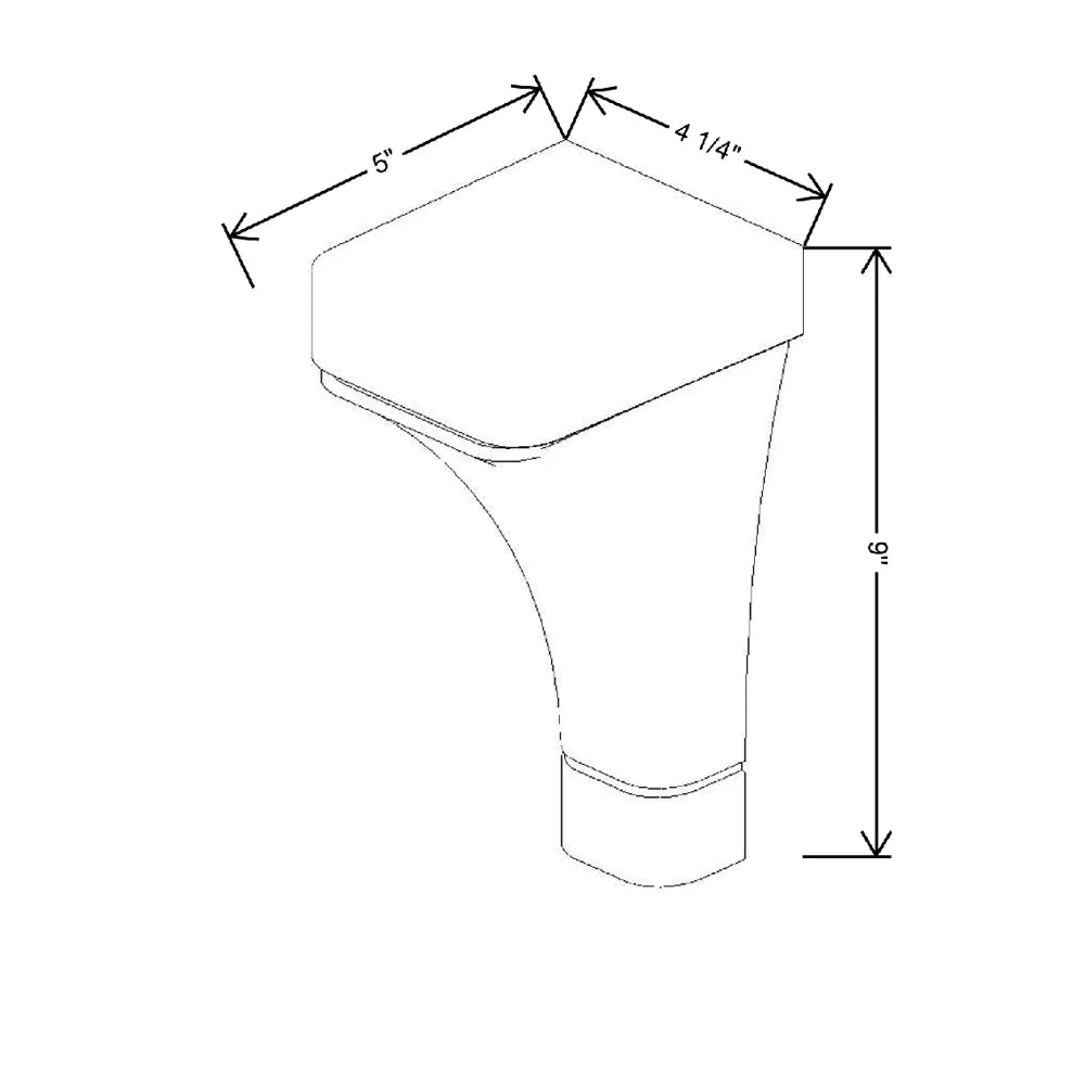 4 1/4" W X 9" H X 5" D Medium Era Corbel