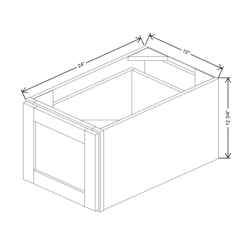 15" W X 12" H X 24" D Furniture Drawer