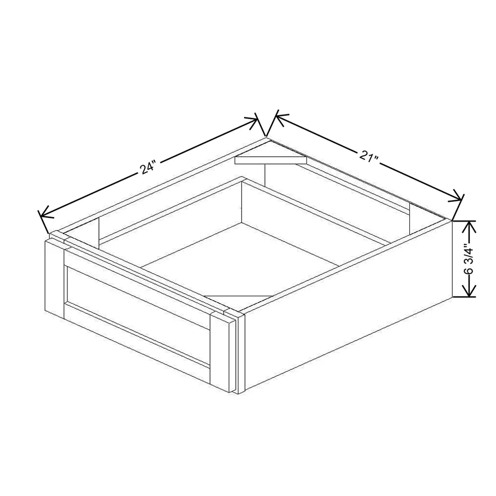 21" W X 6" H X 24" D Furniture Drawer