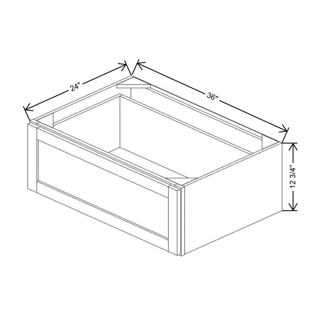 36" W X 12" H X 24" D Furniture Drawer