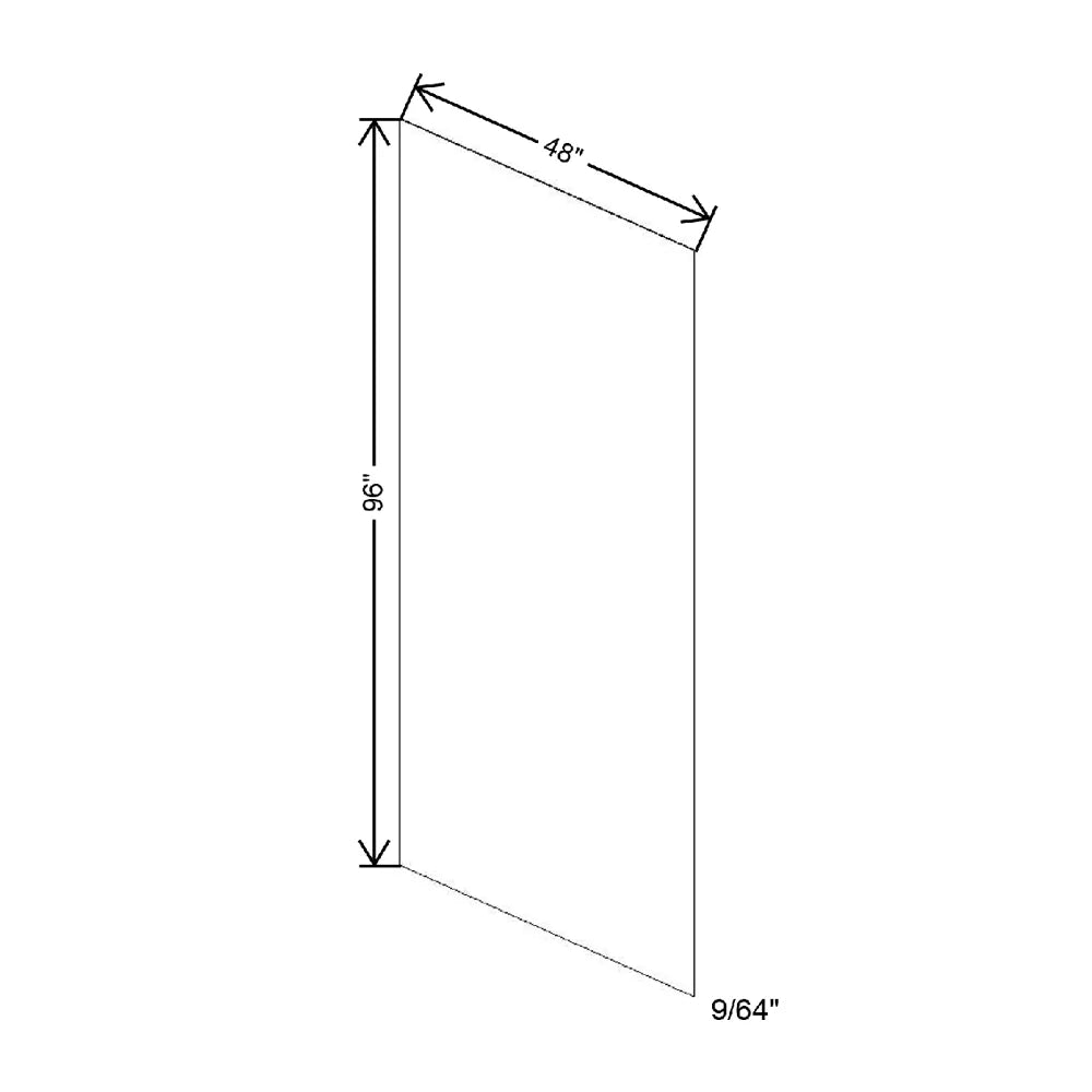 9/64" W X 48" H X 96" D Duraform Textured Base Finish Panel