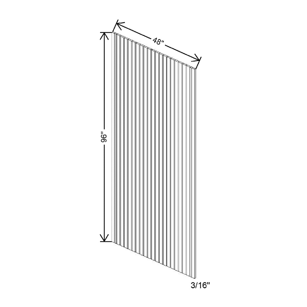 3/16" W X 48" H X 96" D Grooved Paneling