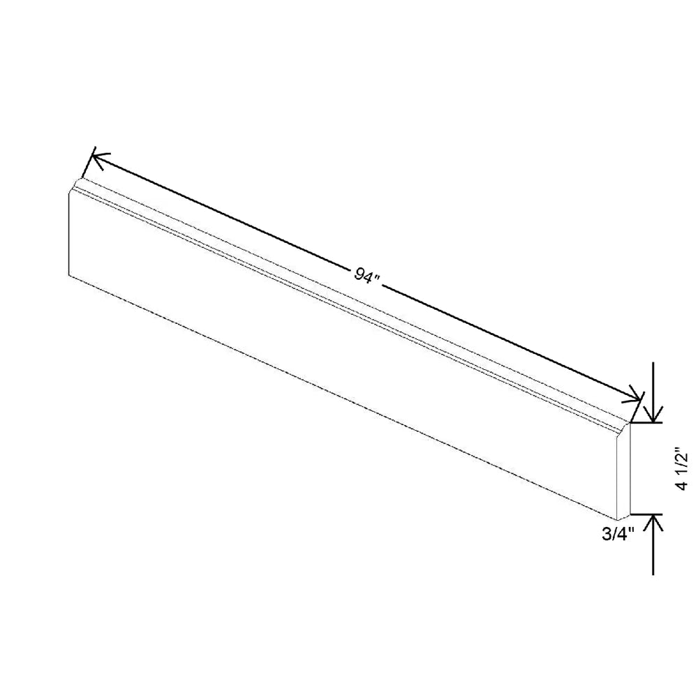 94" W X 4 1/4" X 3/4" D Ogee Pilaster Molding
