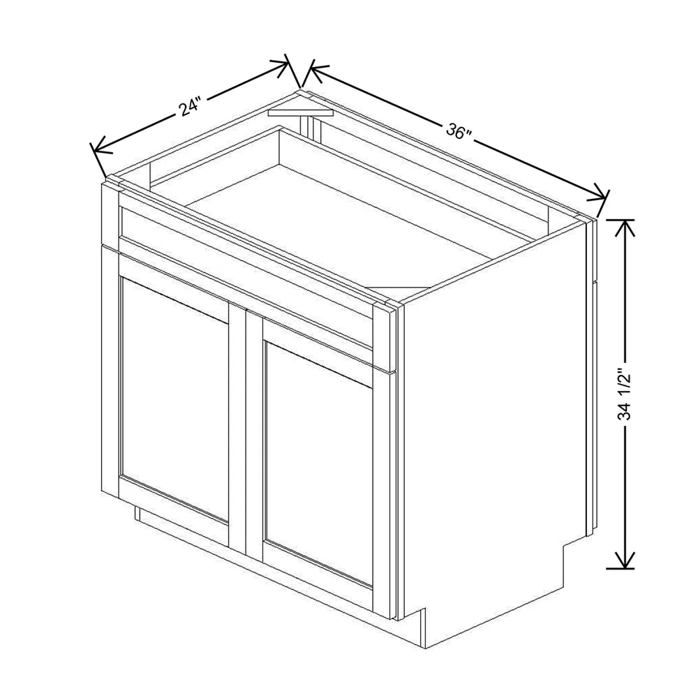 36" W Peninsula Base Cabinet