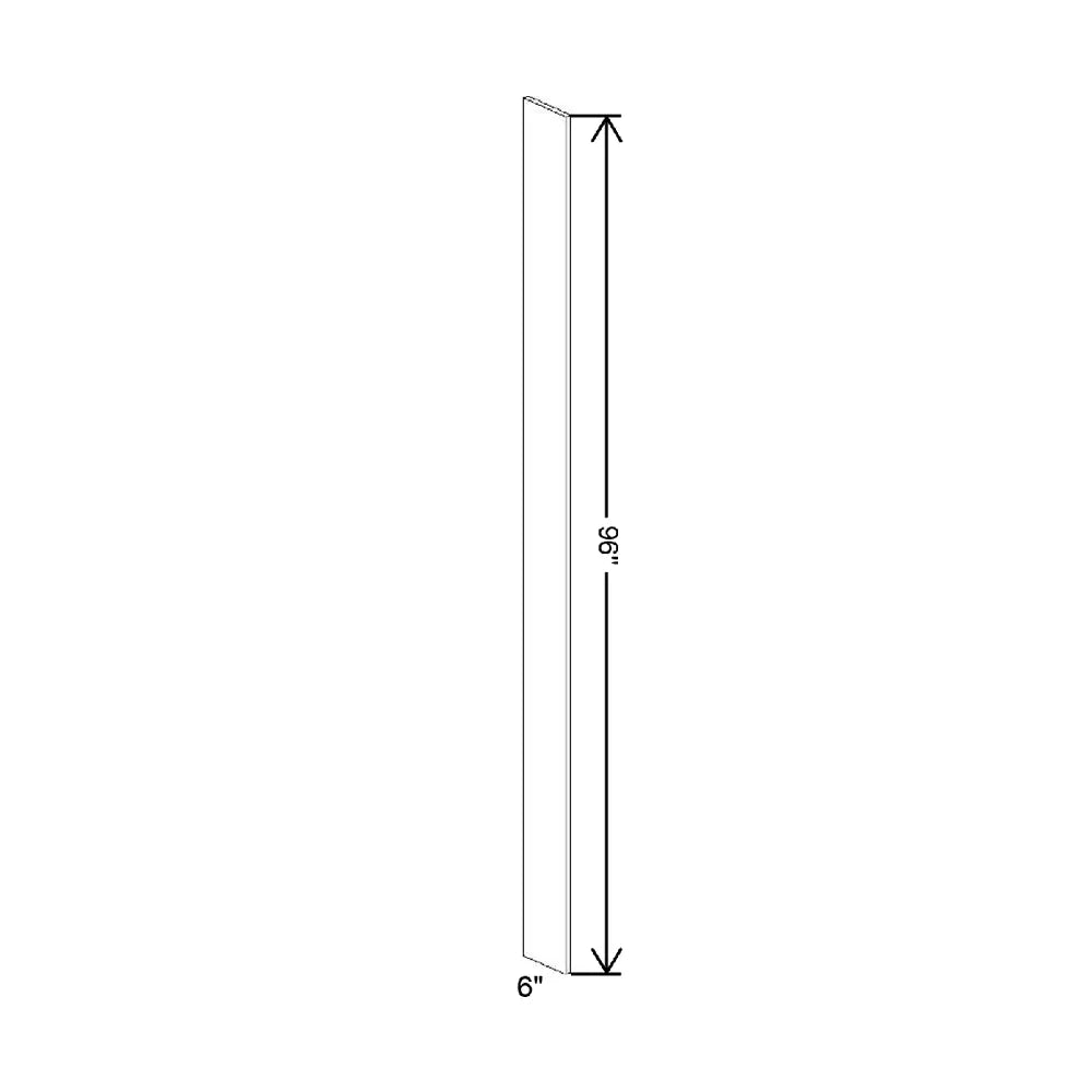 6" W X 96" H X 3/4" D Textured 3-Sided Stock