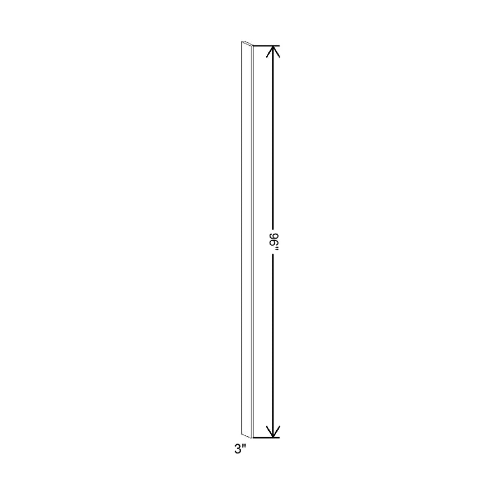 3" W X 96" H X 3/4" D 4-Sided Stock