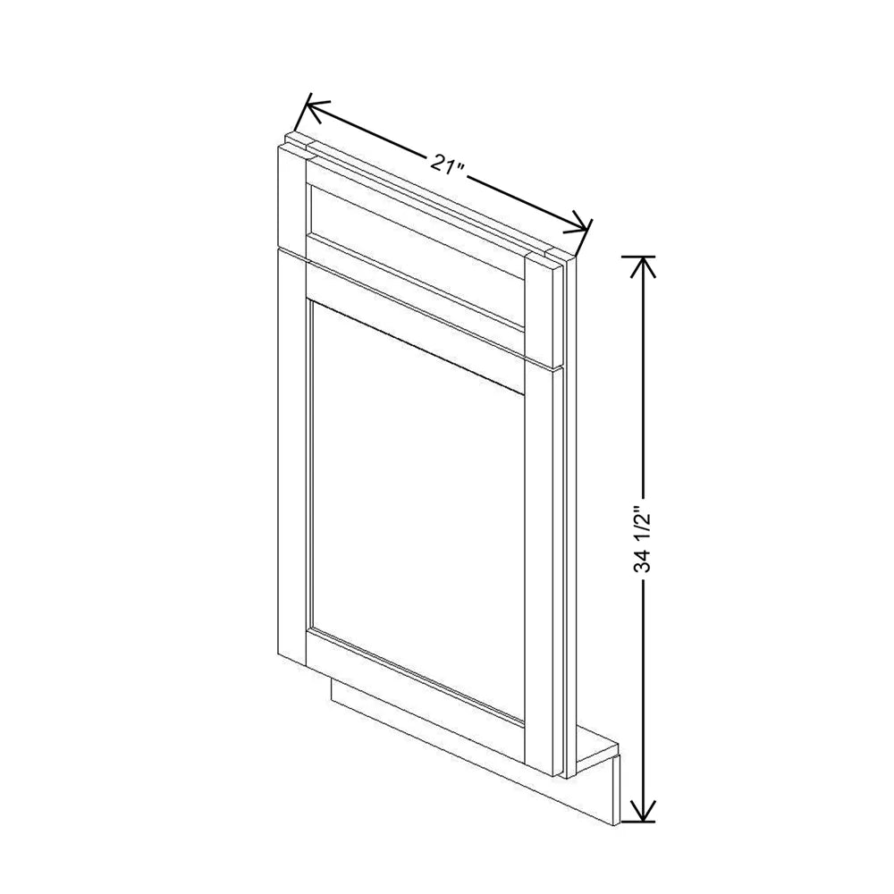 21" W Sink/Range Front