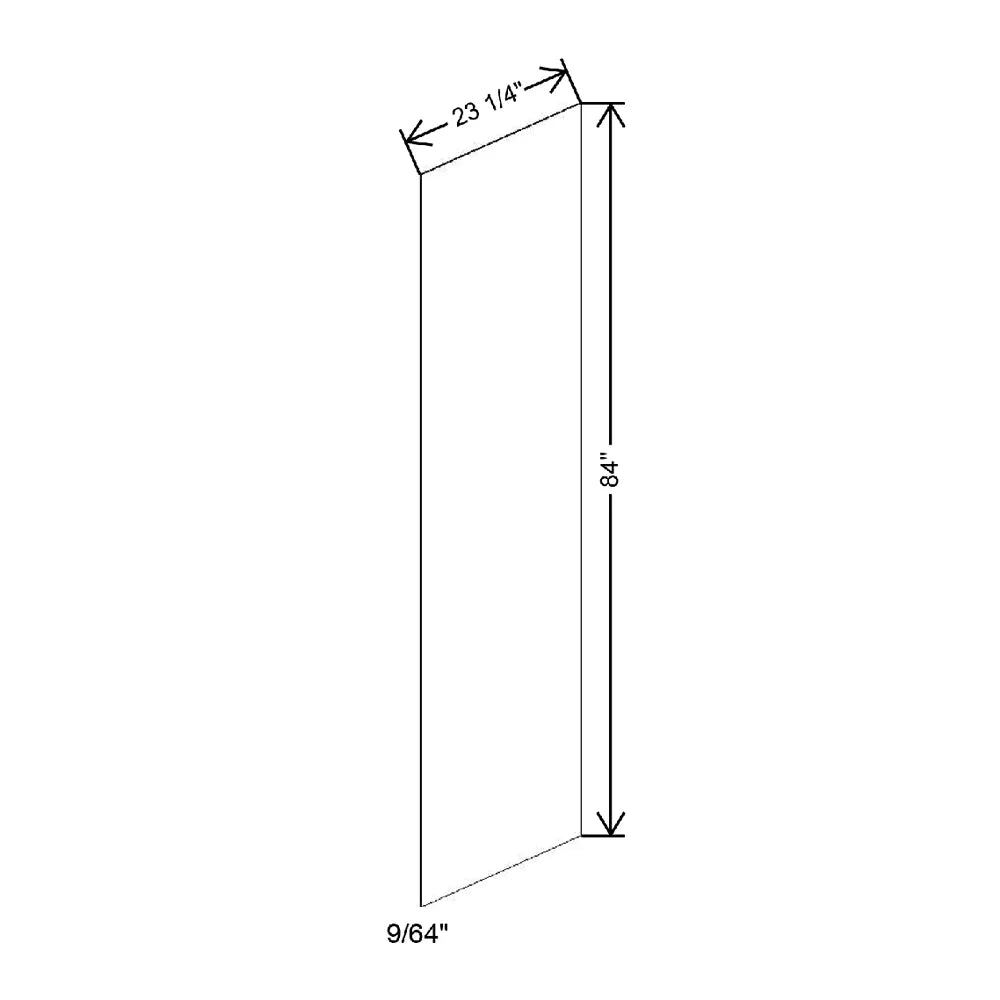 9/64" W X 84" H X 23 1/4" D Tall End Panel