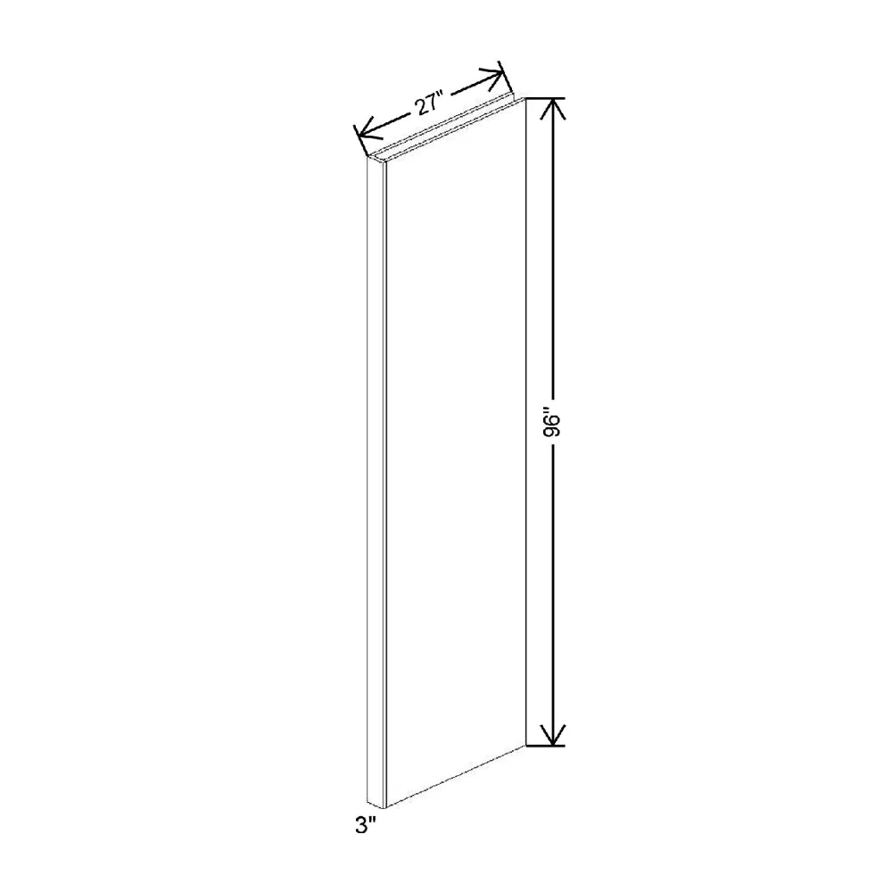 3" W X 96" H X 27" D Tall Plain Column Filler