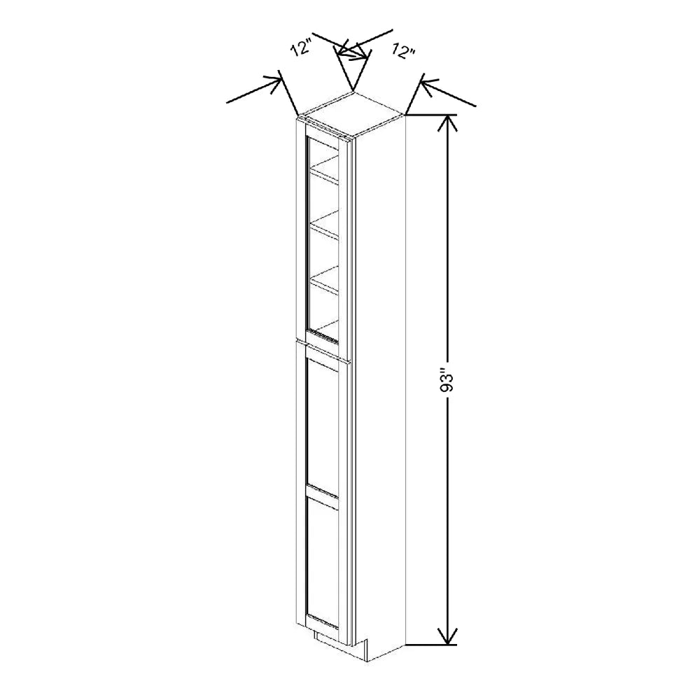 12" W X 93" H X 12" D Specialty Door Utility Cabinet With Shelves