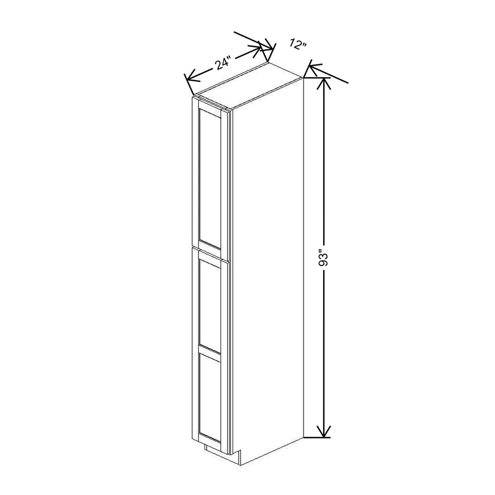 12" W X 93" H X 24" D Utility Cabinet