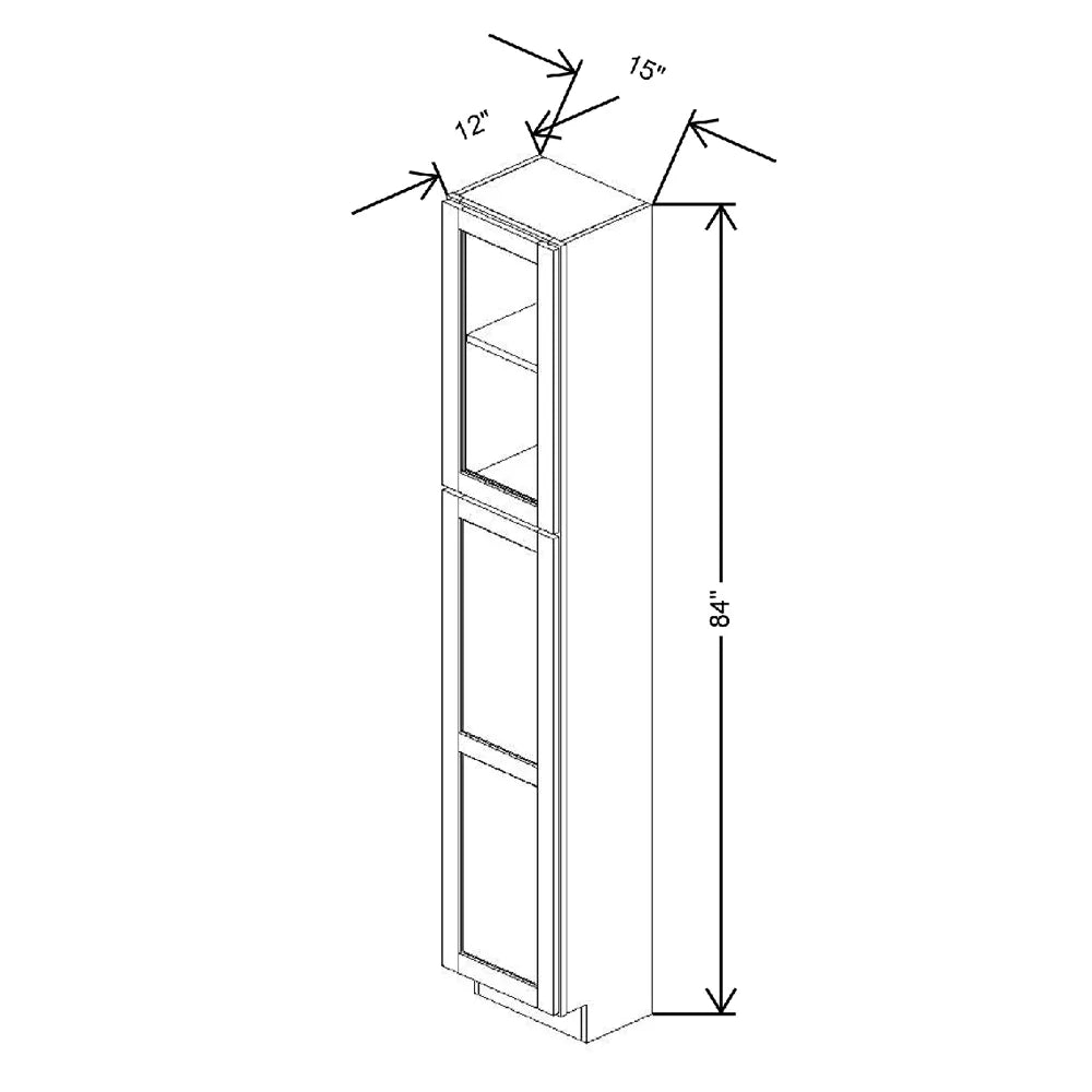 15" W X 84" H X 12" D Specialty Door Utility Cabinet With Shelves