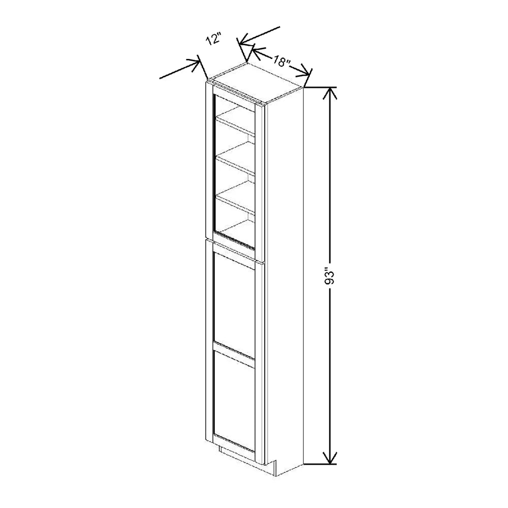 18" W X 93" H X 18" D Specialty Door Utility Cabinet With Shelves