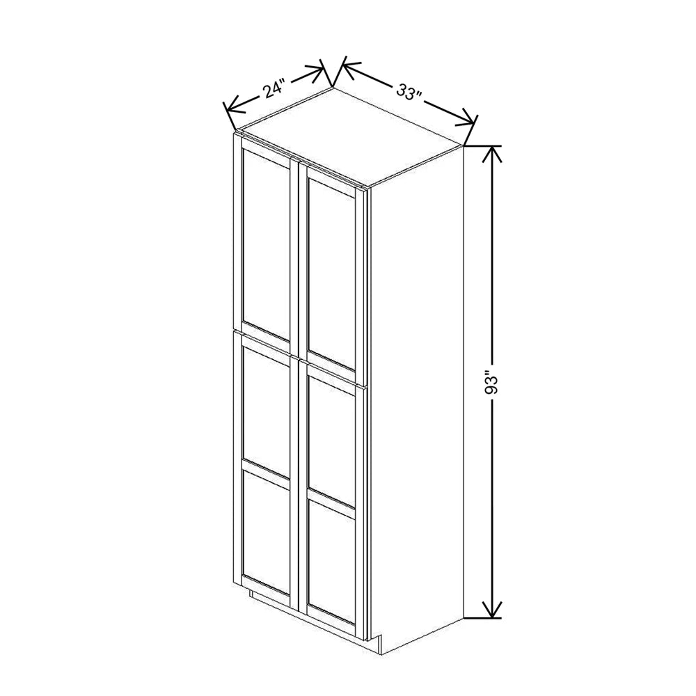 33" W X 93" H X 24" D Utility Cabinet