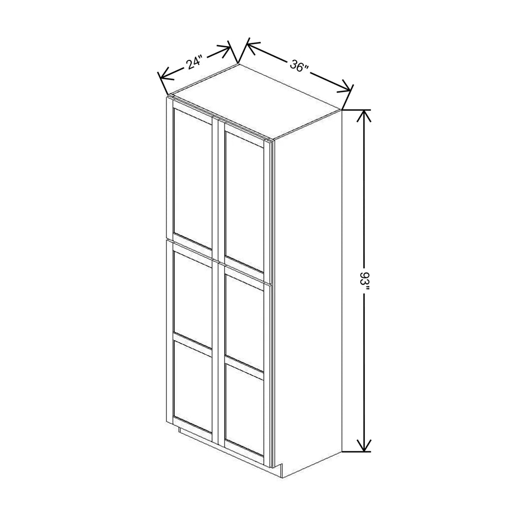 36" W X 93" H X 24" D Utility Cabinet With Shelves