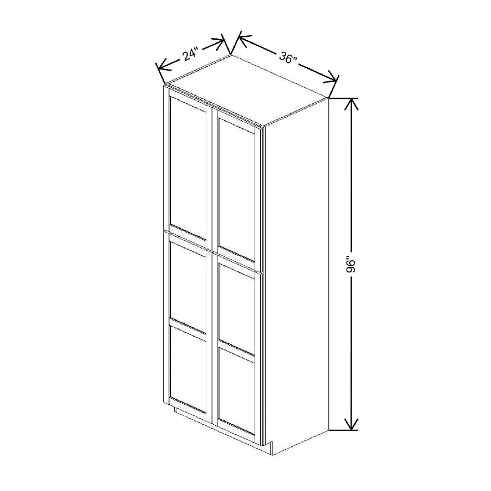 36" W X 96" H X 24" D Utility Cabinet With DROTCC