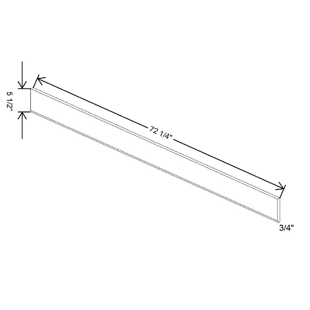 72 1/4" W X 5 1/2" H X 3/4" D Traditional Valance