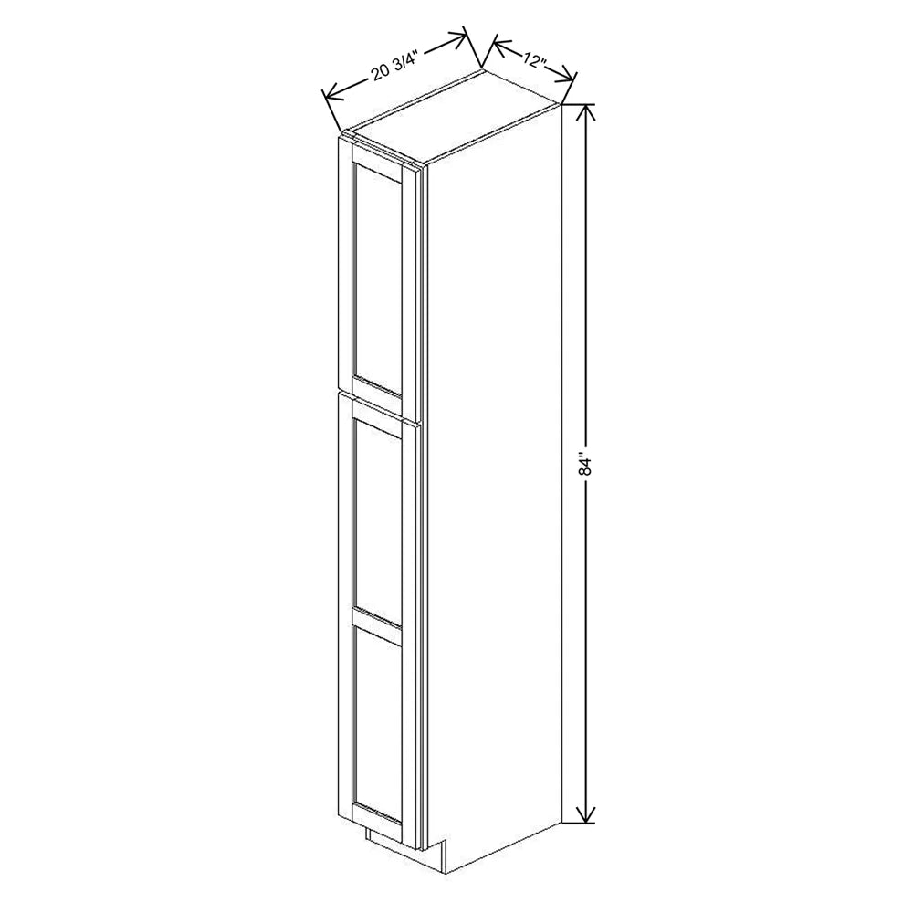 12" W X 84" H X 20 3/4" D Vanity Linen Cabinet With DROTCC