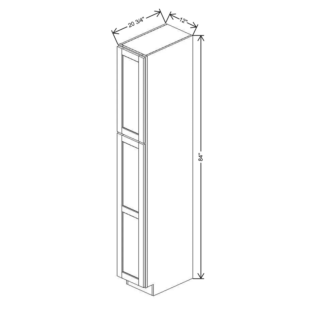 12" W X 84" H X 20 3/4" D Vanity Linen Cabinet