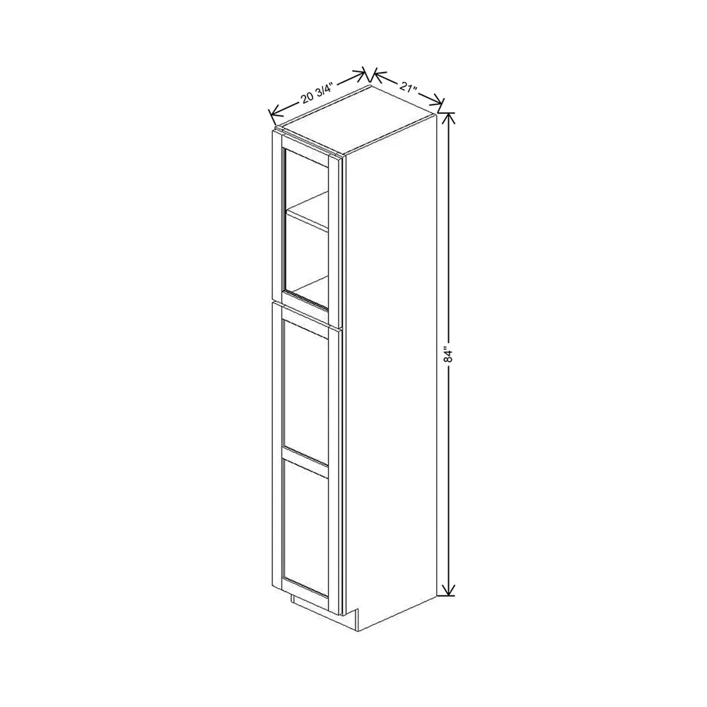 15" W X 84" H X 20 3/4" D Specialty Door Vanity Linen Cabinet With Shelves