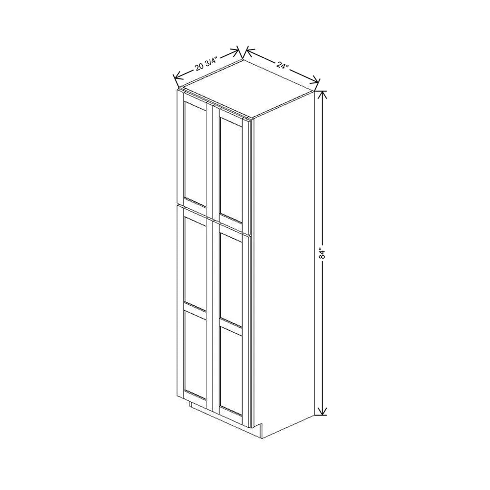 24" W X 84" H X 20 3/4" D Vanity Linen Cabinet With Shelves