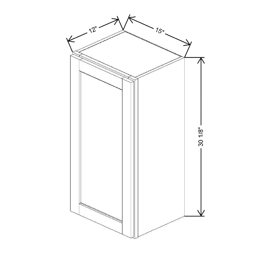 15" W X 30 1/8" H X 12" D Wall Cabinet With Spice Rack