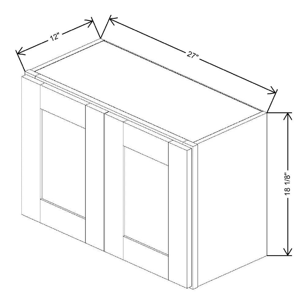 27" W X 18 1/8" H X 12" D Wall Cabinet