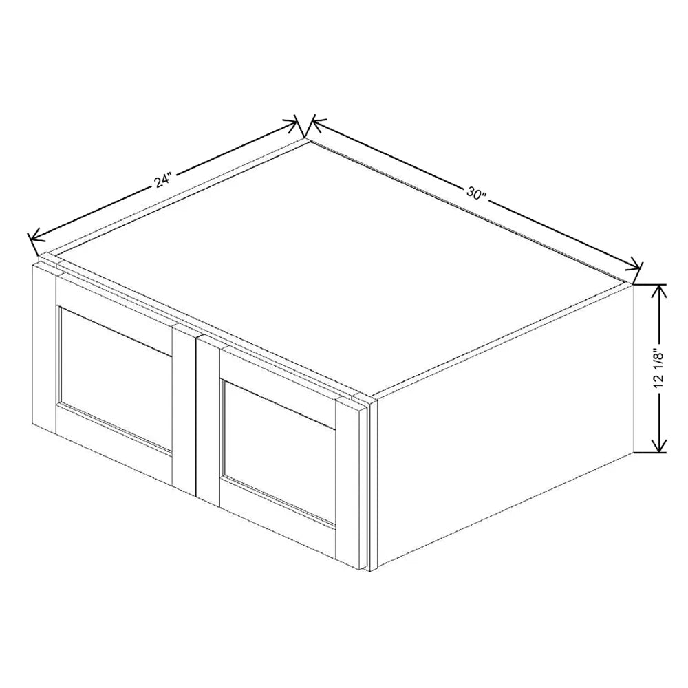 30" W X 12 1/8" H X 24" D Refrigerator Wall Cabinet