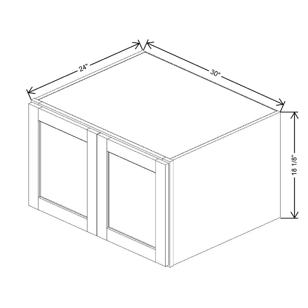 30" W X 18 1/8" H X 24" D Refrigerator Wall Cabinet