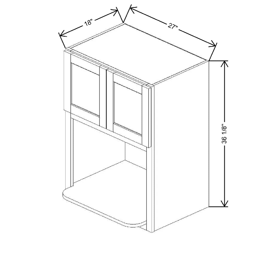 27" W X 36 1/8" H X 18" D Microwave Wall Cabinet