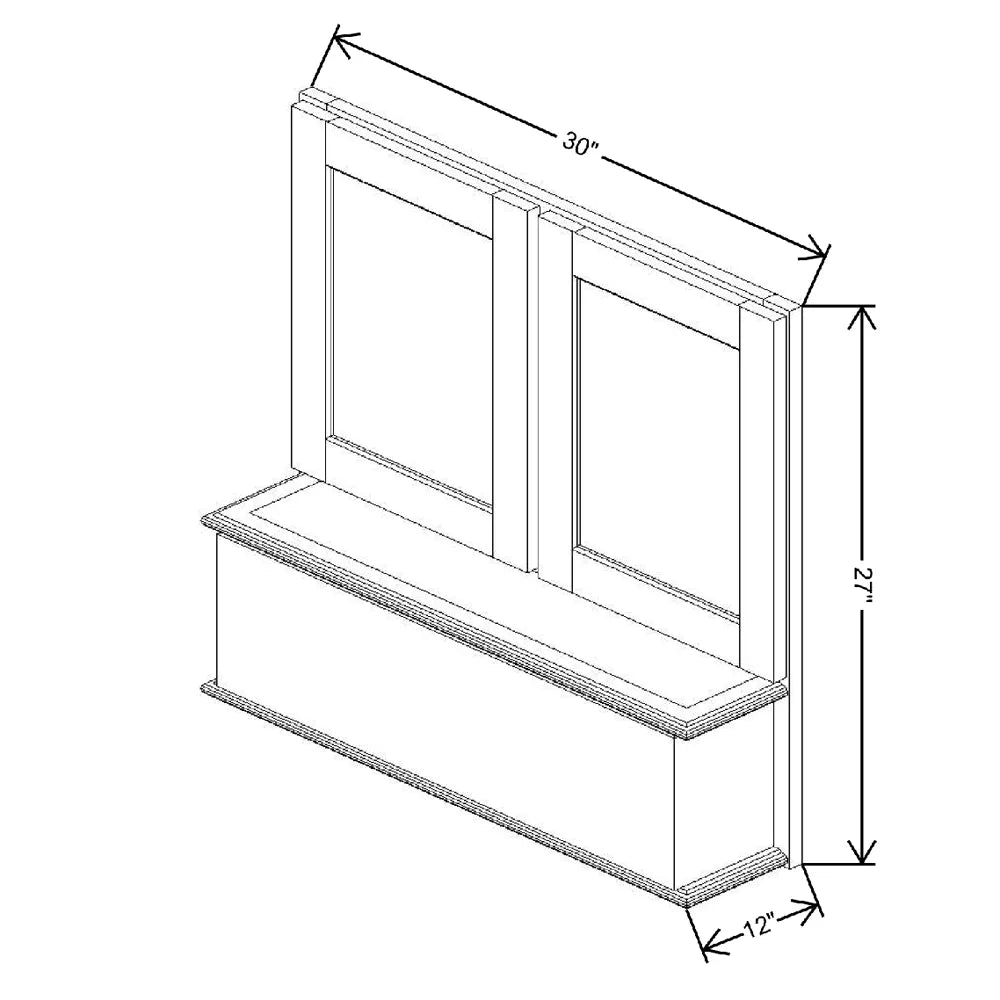 30" W X 27" H X 6 3/16" D Wall Range Hood Straight Valance