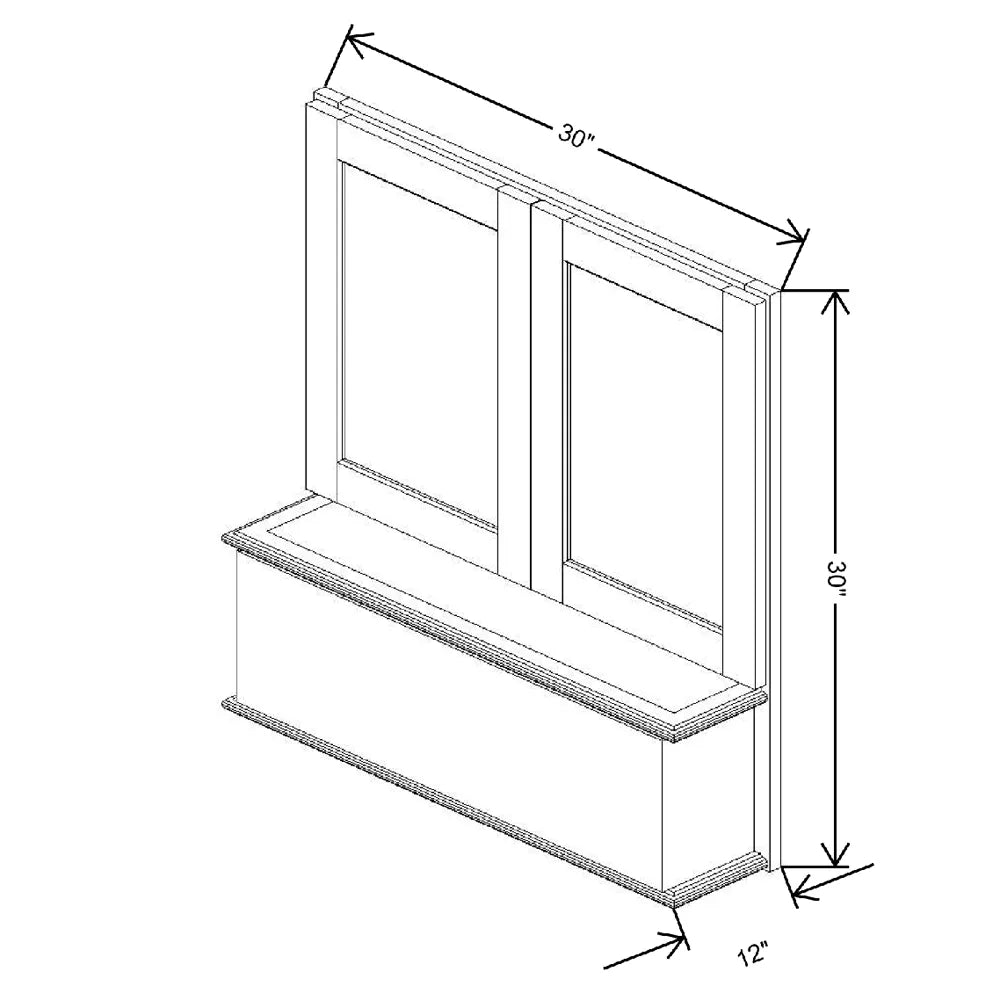 30" W X 30" H X 6 3/16" D Wall Range Hood Straight Valance