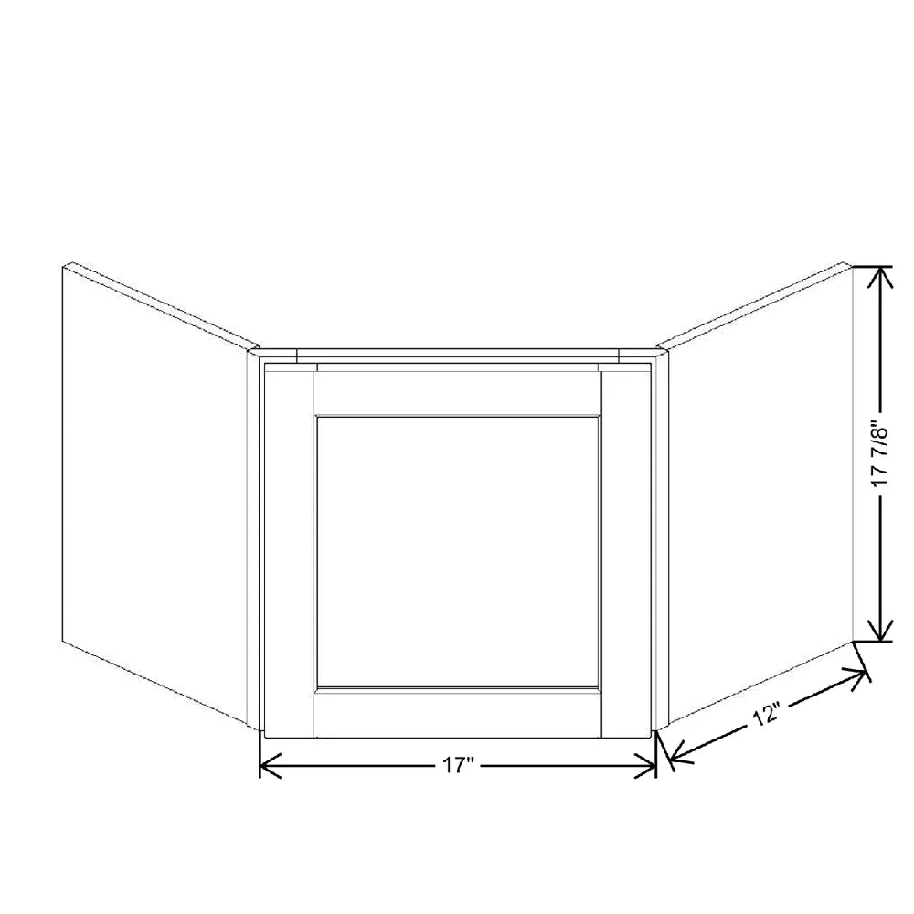 24" W X 17 7/8" H X 12" D Appliance Corner Garage