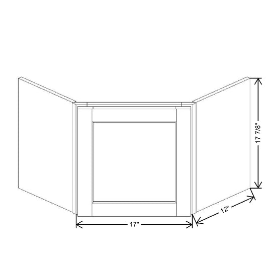 24" W X 17 7/8" H X 12" D Appliance Corner Garage