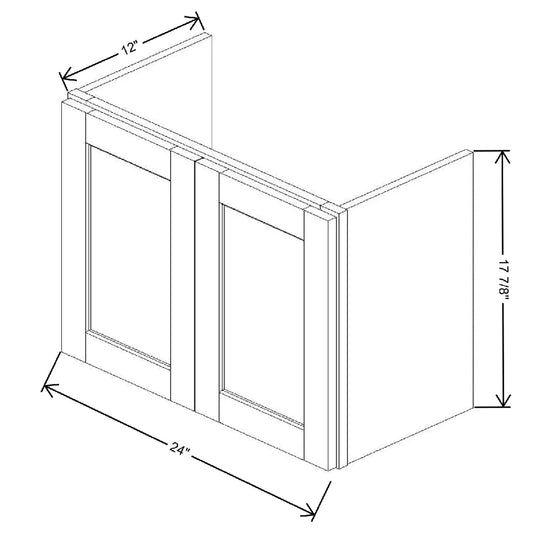 24" W X 17 7/8" H X 12" D Appliance Garage