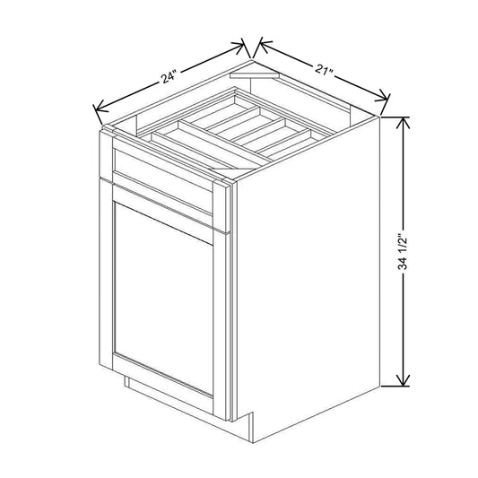 21" W CC2FWT Single Door Base Cabinet With F/I WTCDAK