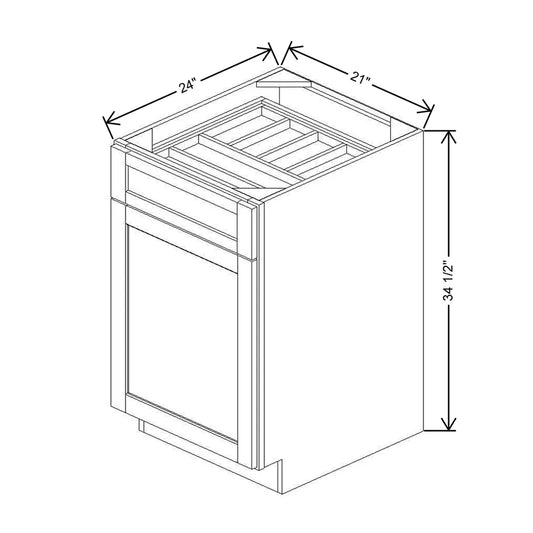 21" W CCFWT Single Door Base Cabinet With F/I WTCDAK