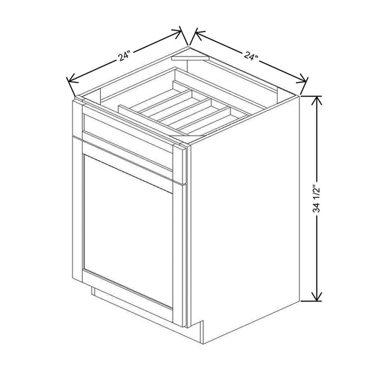 24" W CCFWT Single Door Cabinet With F/I CDAK