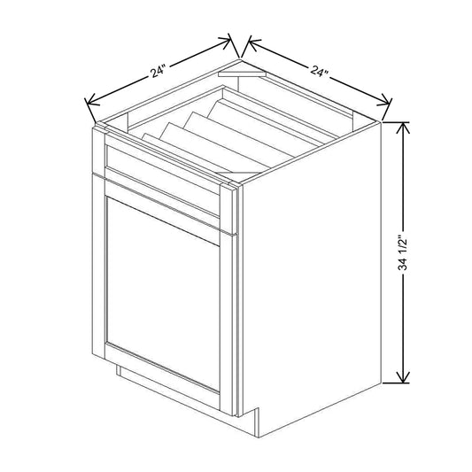 24" W Single Door Base Cabinet With F/I SDIAK