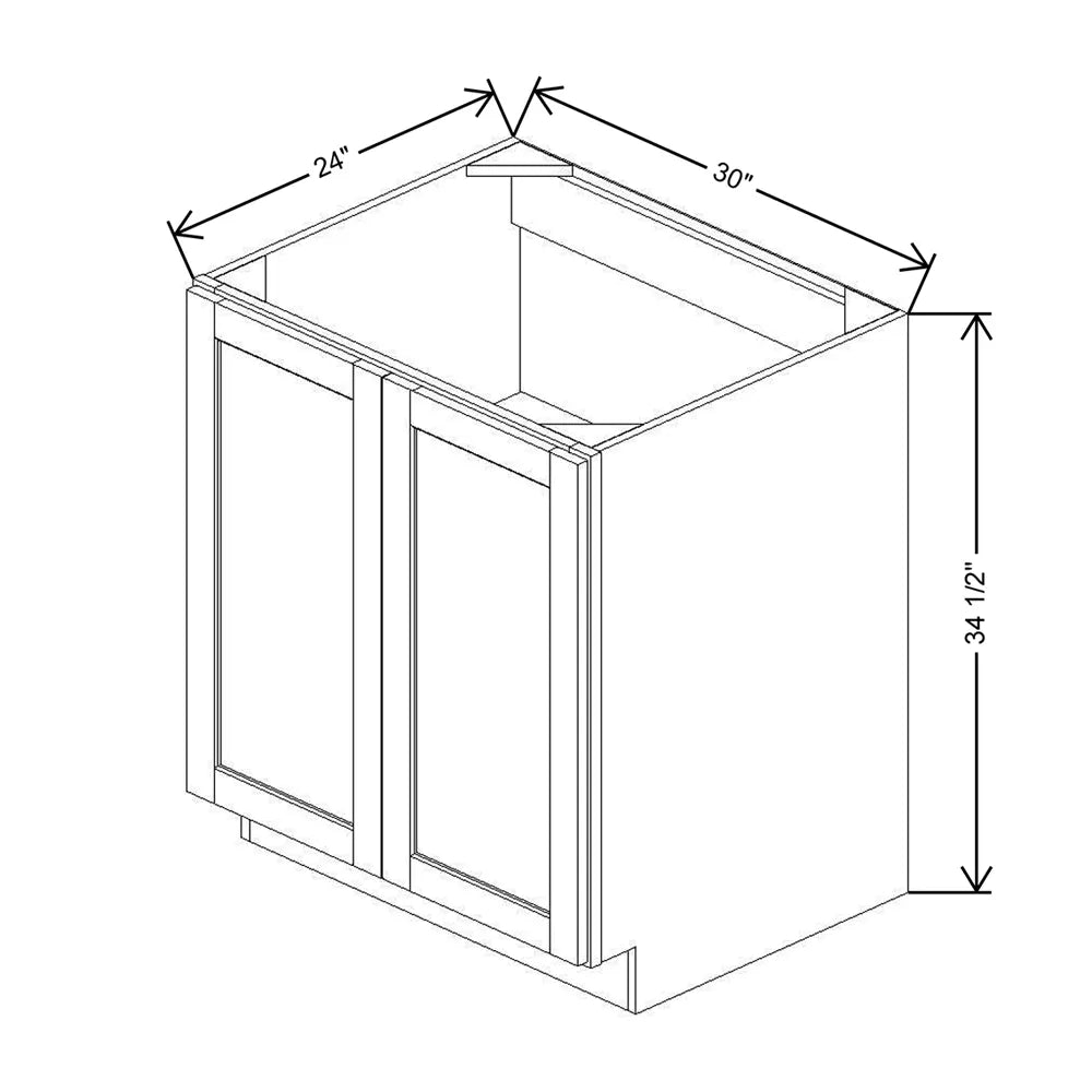 30" W Full Height Base Cabinet