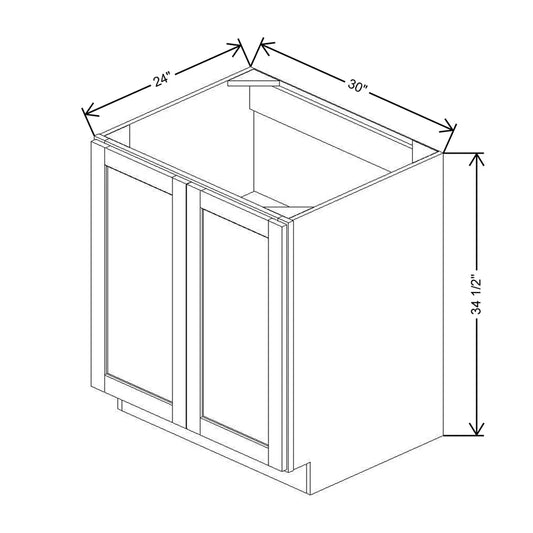 30" W Full Height Base Cabinet