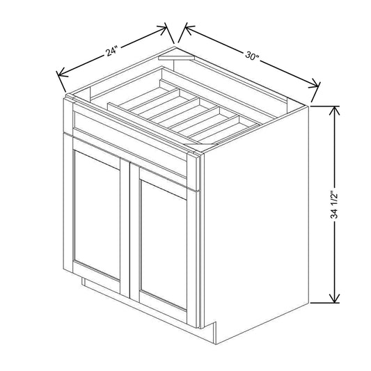 30" W CC2FWT Base Cabinet With F/I CDAK
