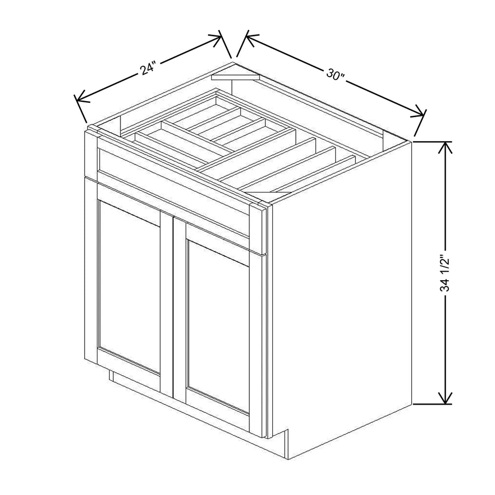30" W CC2FWT Base Cabinet With F/I WTCDAK