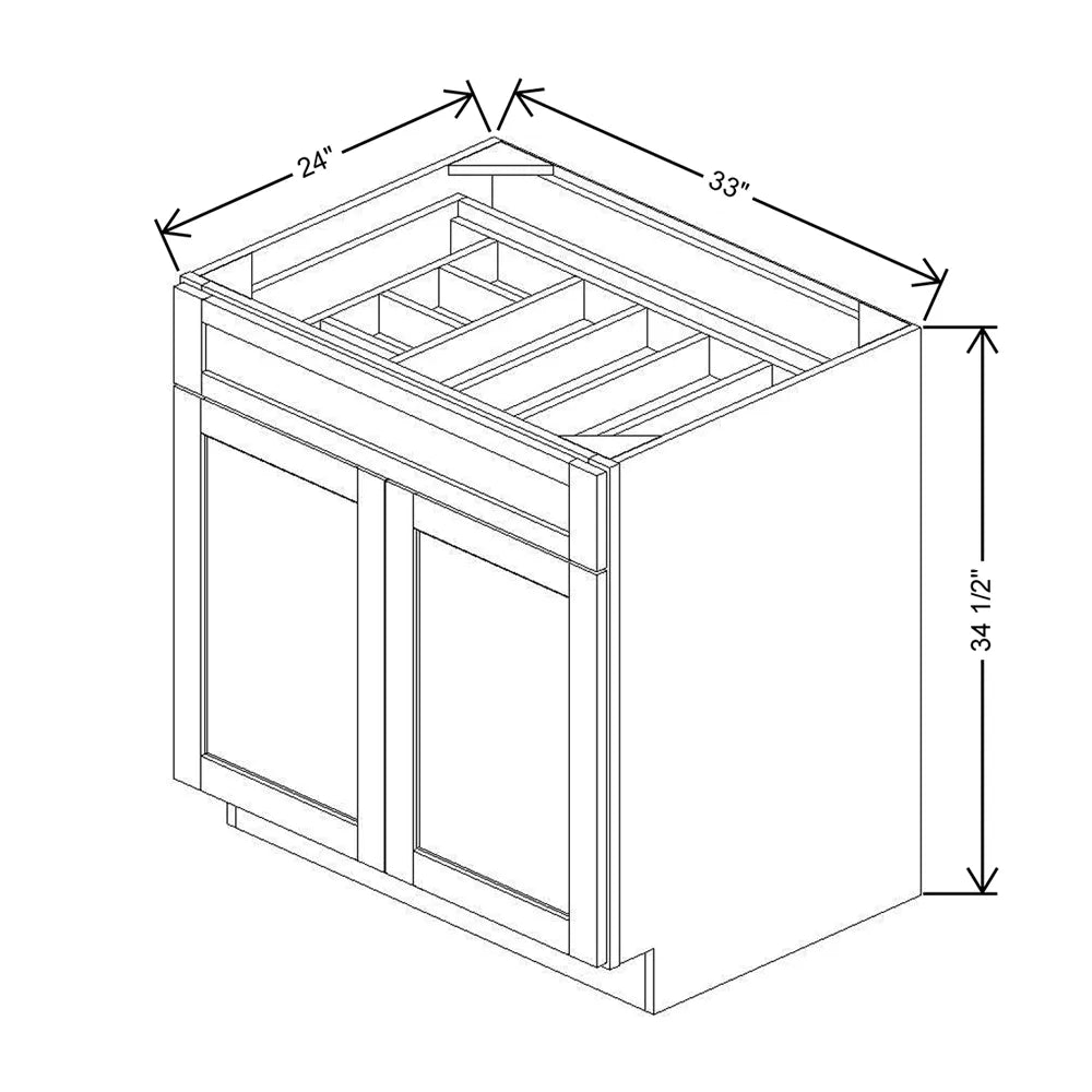 33" W CC2FWT Base Cabinet With F/I ADI